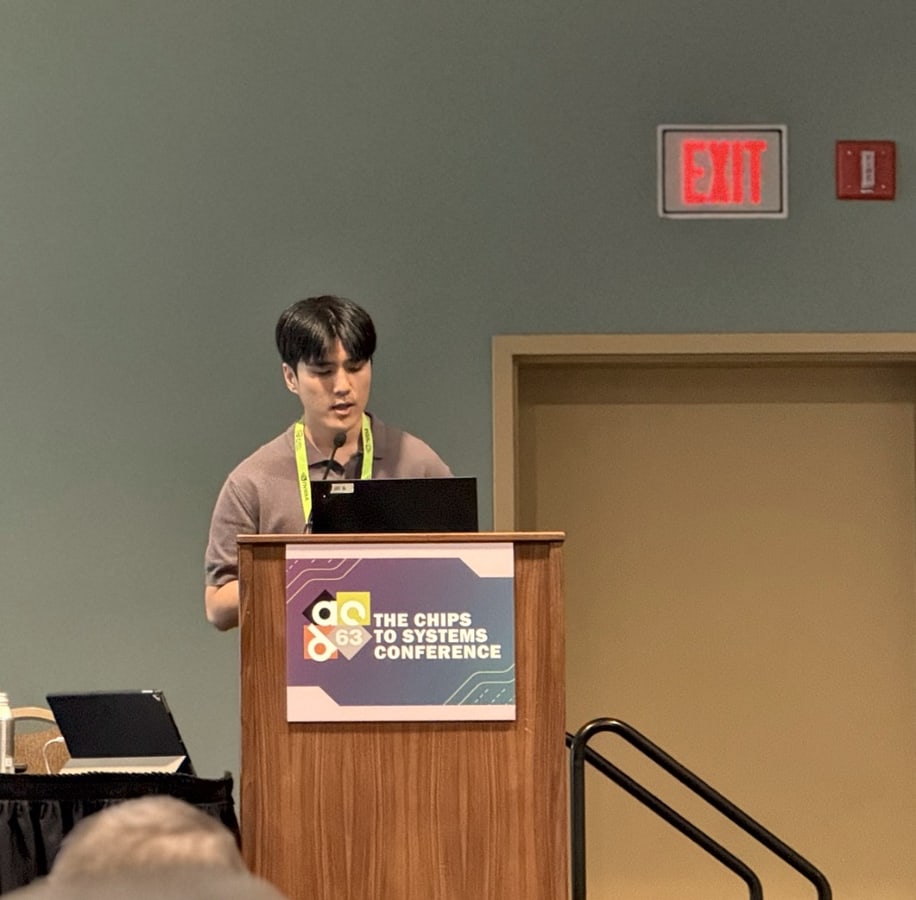 DAC 2026 @ Long Beach, USA - Younghun presented his paper 'Lazer' (best paper candidate) | System Software Lab, Korea University