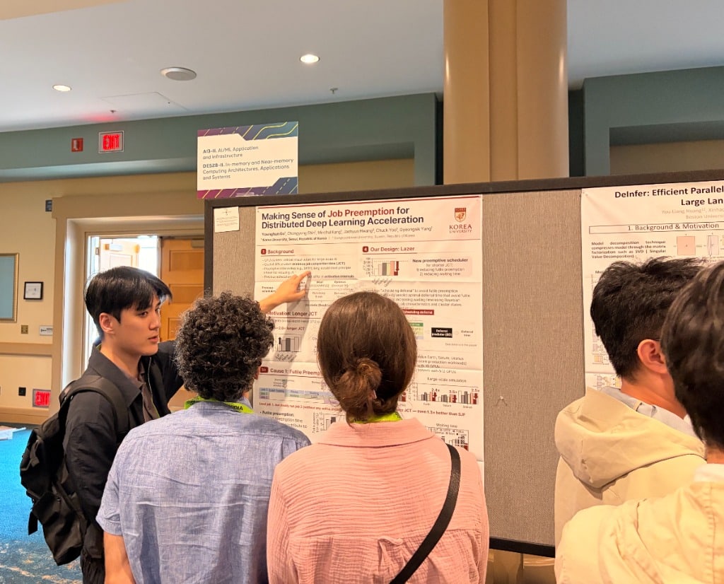 DAC 2026 @ Long Beach, USA - Younghun presented his paper 'Lazer' (best paper candidate) | System Software Lab, Korea University